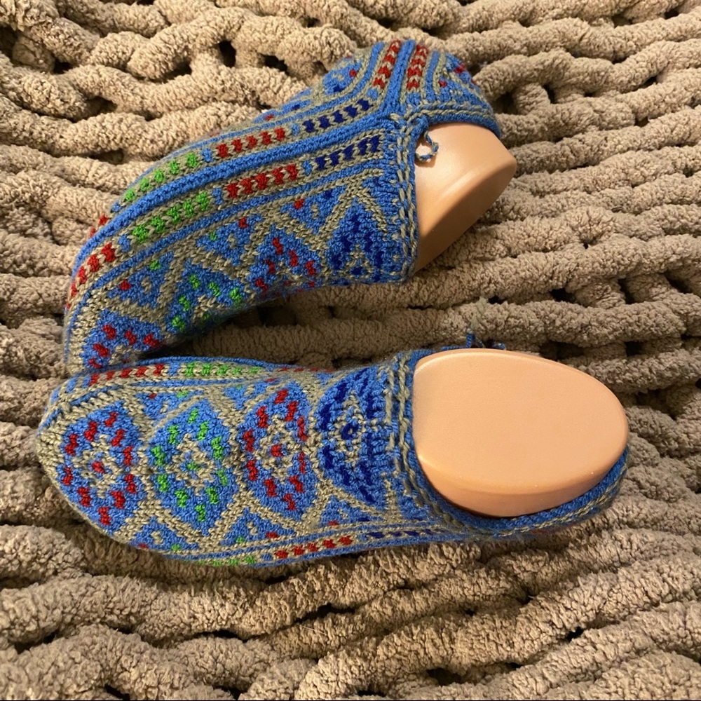 Hand Knitted Turkish Wool Socks | 100 % Natural Wool | Indoor Slipper Socks